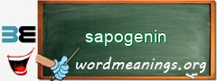 WordMeaning blackboard for sapogenin